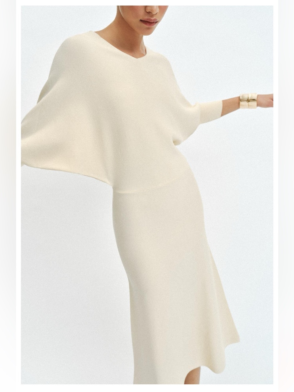 ZARA KNIT MIDI DRESS